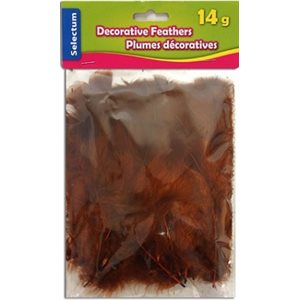 Plumes décoratives BRUNE 14 Grammes
