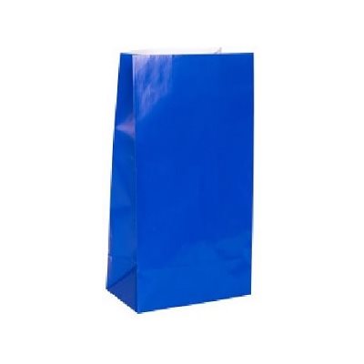 Sacs de papier couleur BLEU ROYAL - 12 / Pqt Sacs de papier couleur BLEU ROYAL - 12 / Pqt
