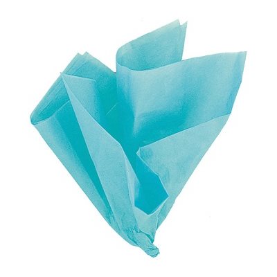 Papier de soie 20"X26" TURQUOISE 10 / Pqt Papier de soie 20"X26" TURQUOISE 10 / Pqt